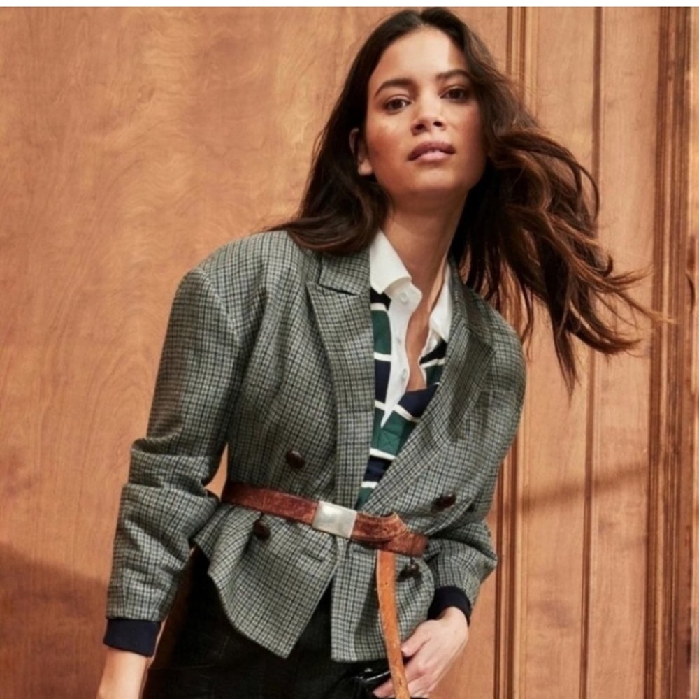 Veronica  Beard Plaid Sybille Cropped Blazer NWOT - Picture 3 of 10